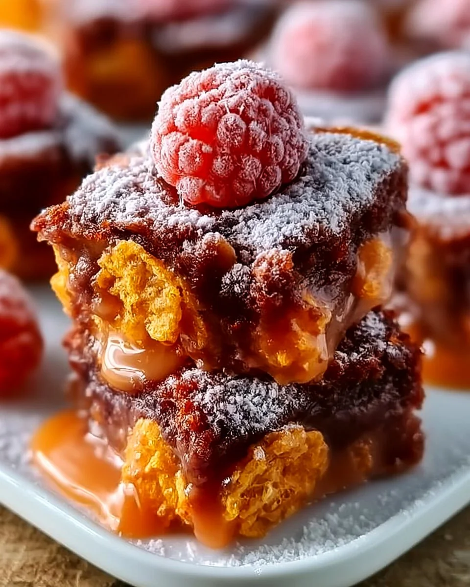 Karamell Cornflake Brownies