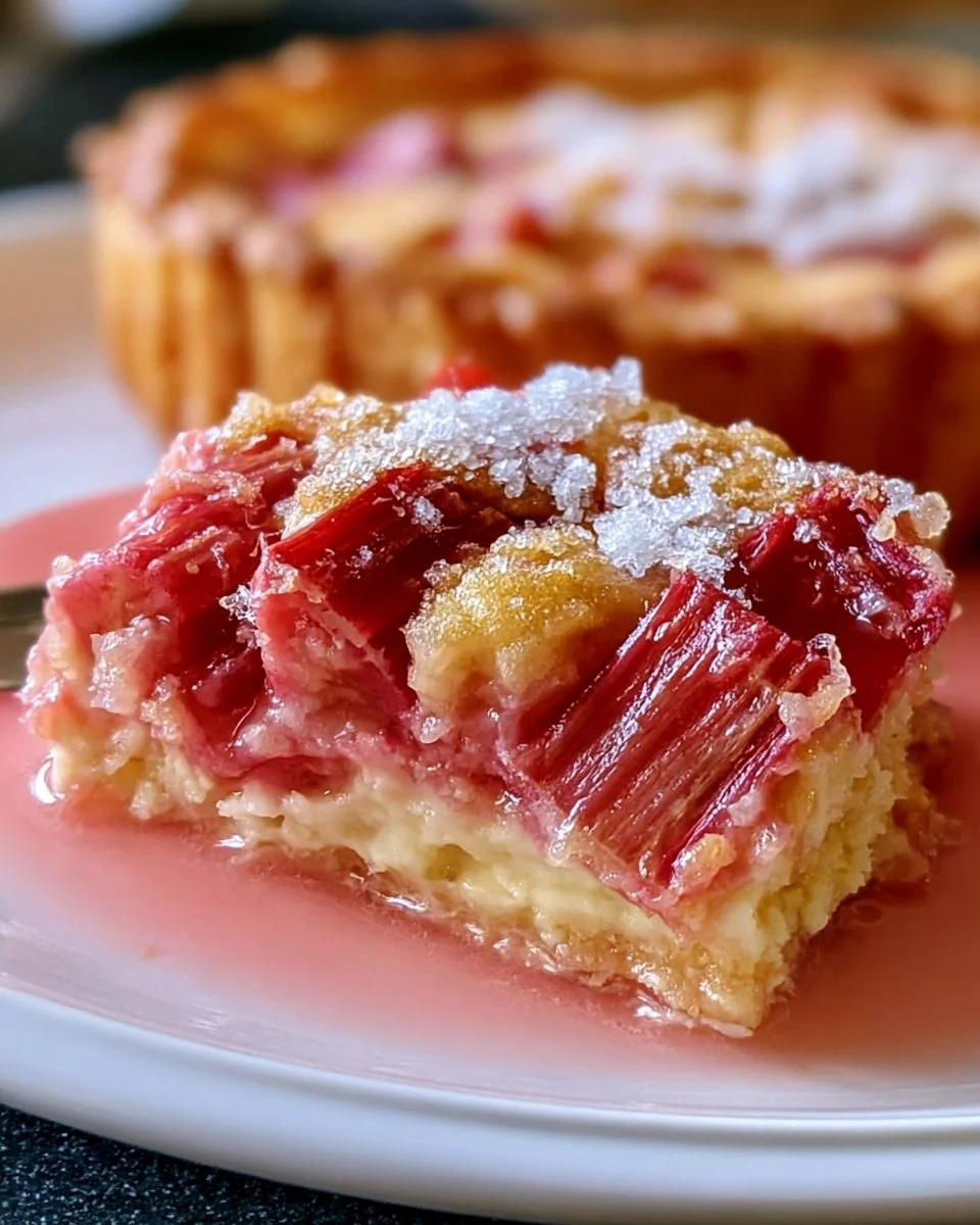 Rhabarber-Pudding-Kuchen