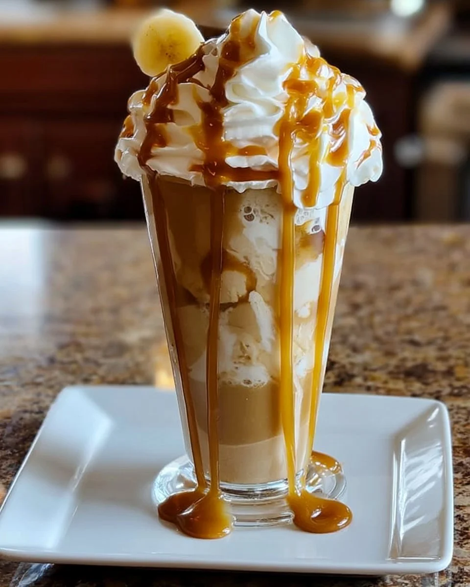 Bananen-Karamell-Frappé