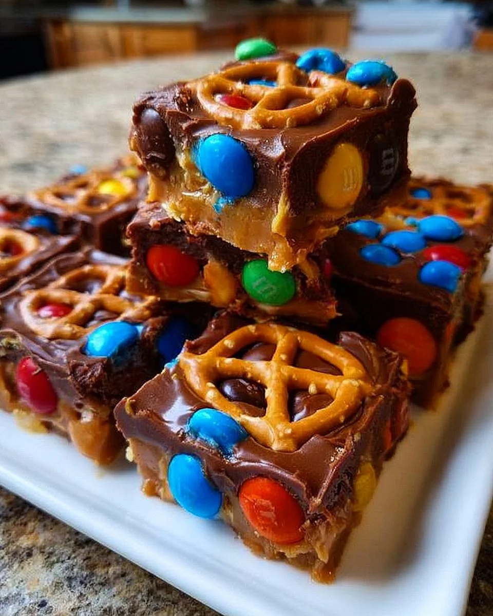 Brezel M&amp;M’s Karamell-Fudge