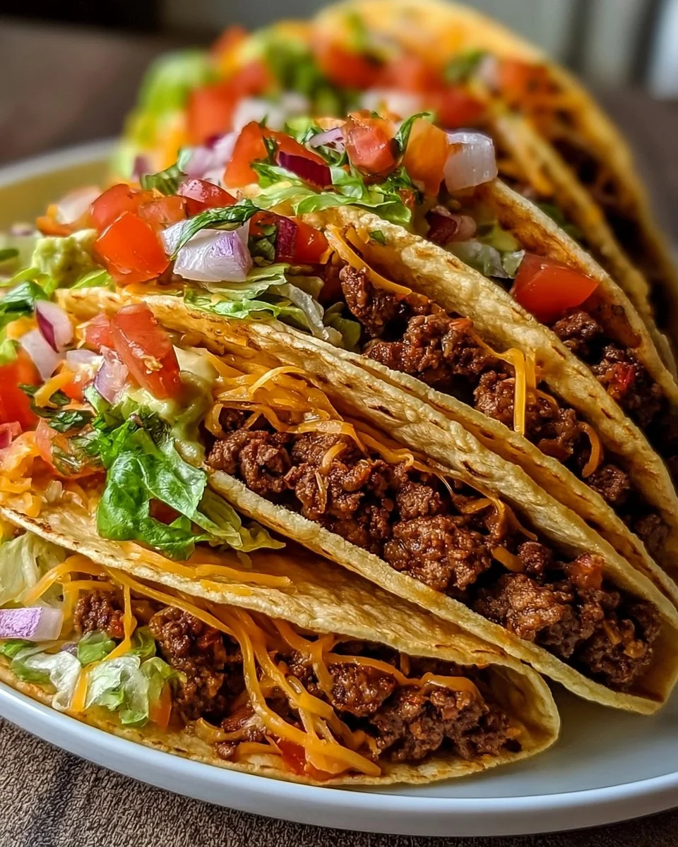 Crispy Beef Tacos in German is: Knusprige Rindfleisch-Tacos.