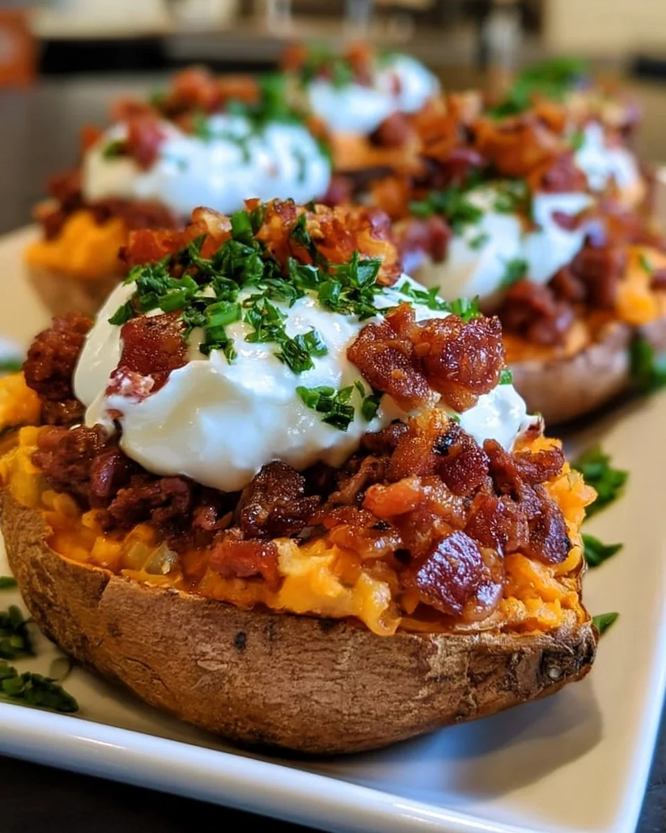 Gefüllte Süßkartoffeln