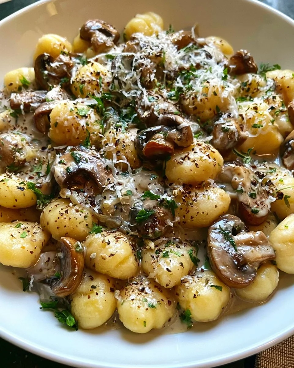 Gnocchi mit Cremiger Pilzsauce