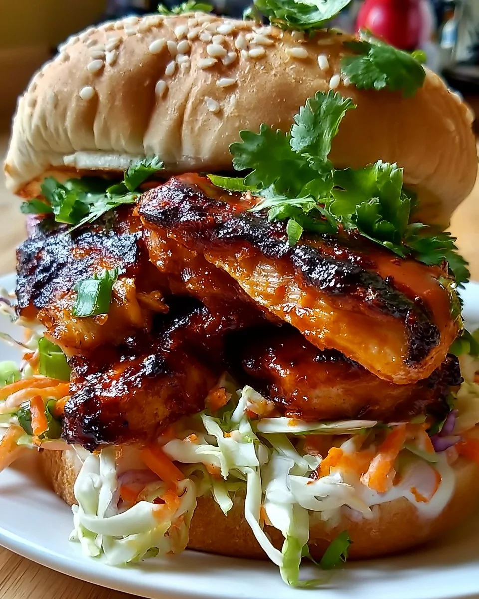 Koreanisches BBQ-Hähnchen-Sandwich