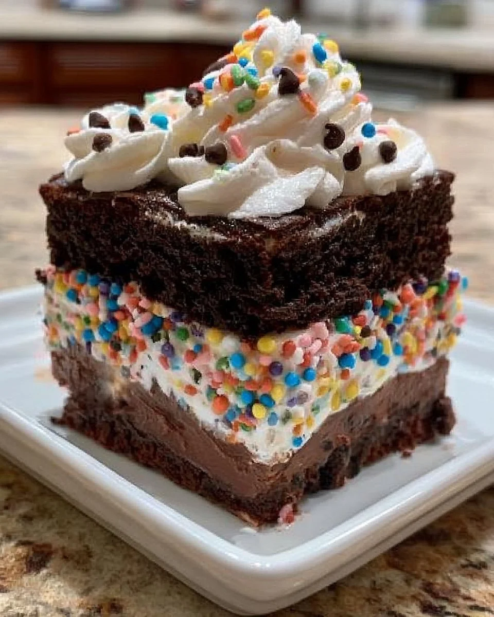 Kosmischer Brownie-Eiswürfelkuchen