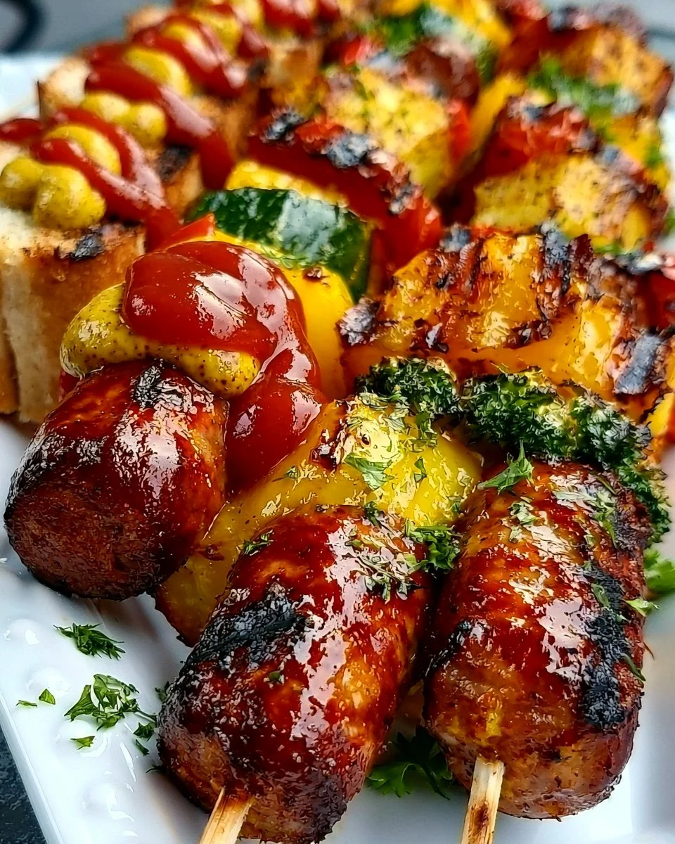 Lagerfeuer-Würstchen-Spieße