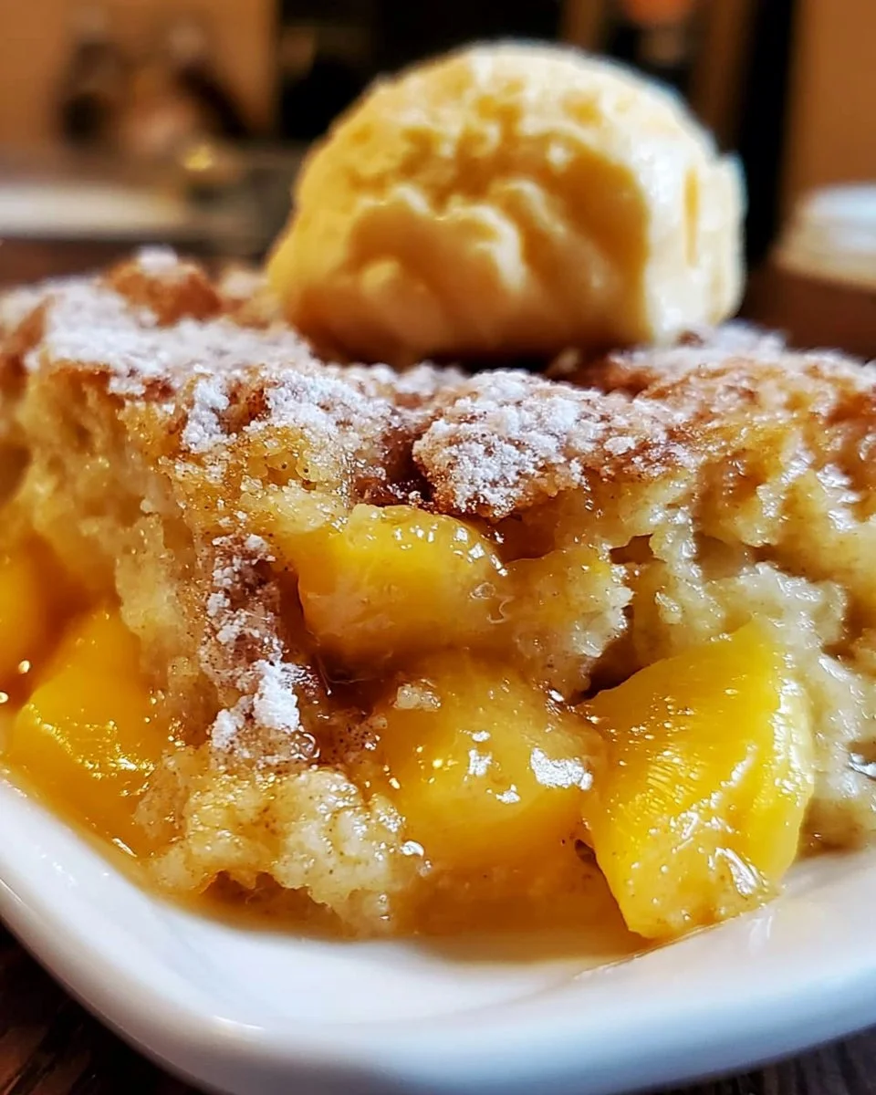 Pfirsich-Cobbler-Dump-Kuchen