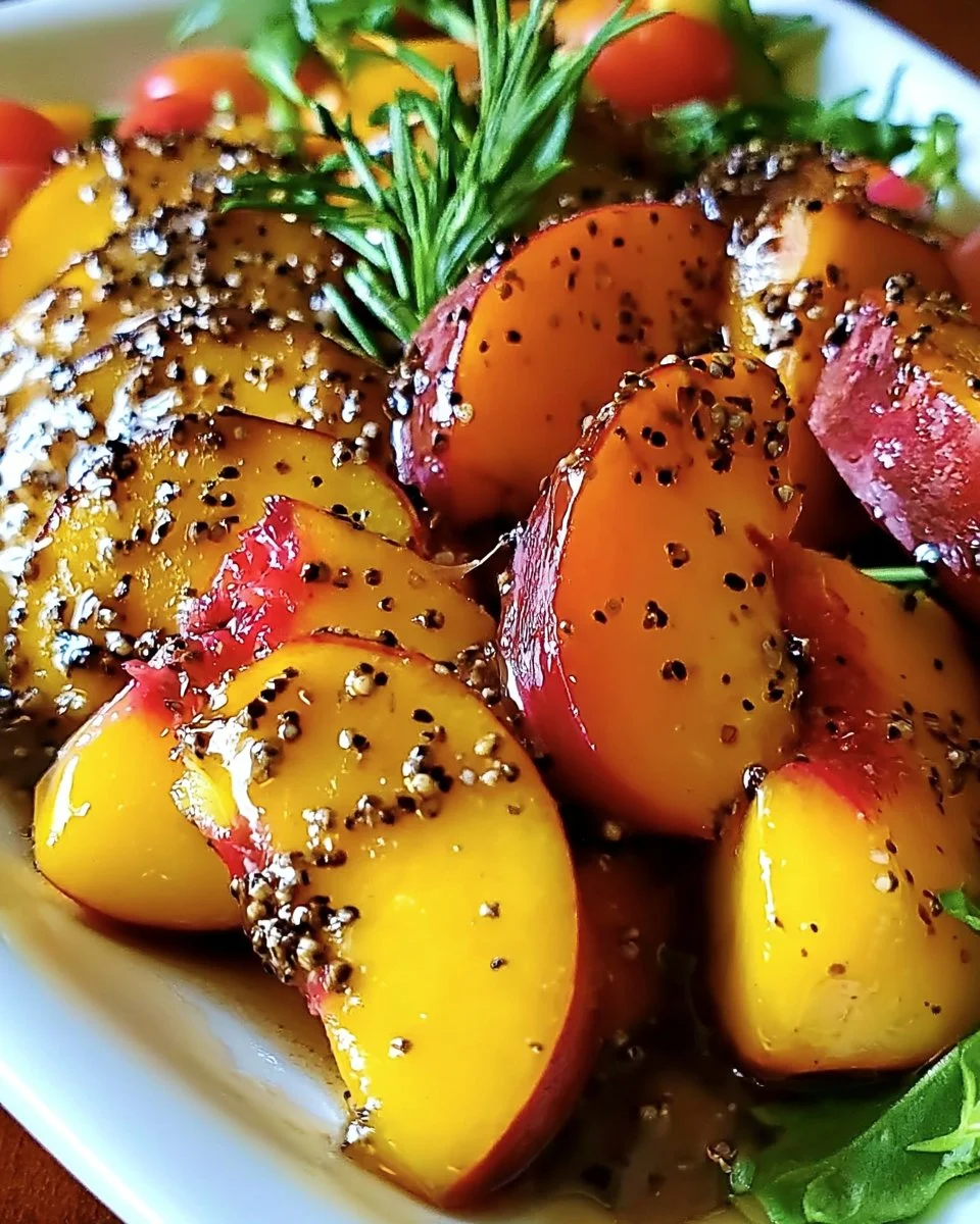 Pfirsich-Honig-Dijon-Balsamico-Vinaigrette