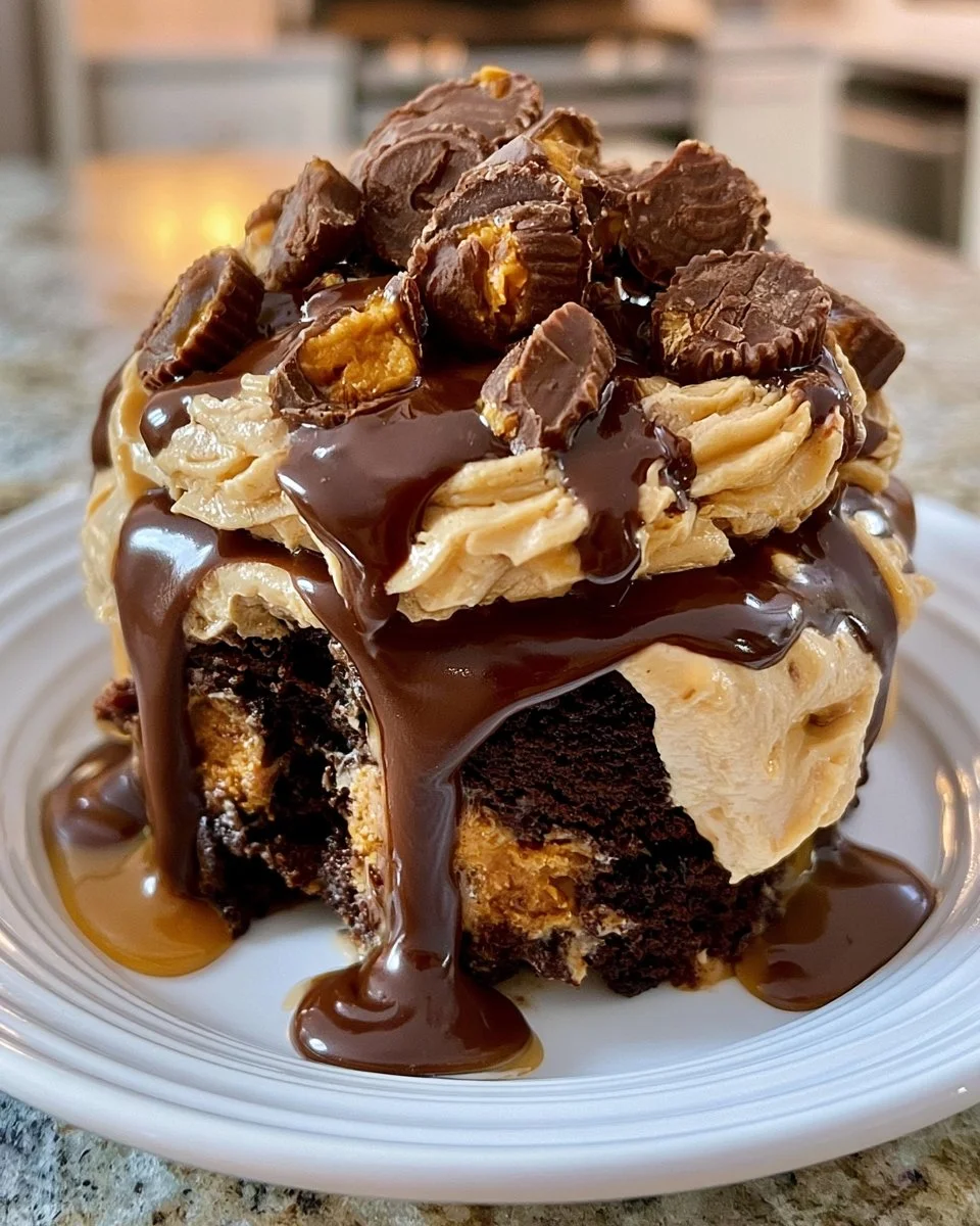Reese’s Erdnussbutter-Kippkuchen