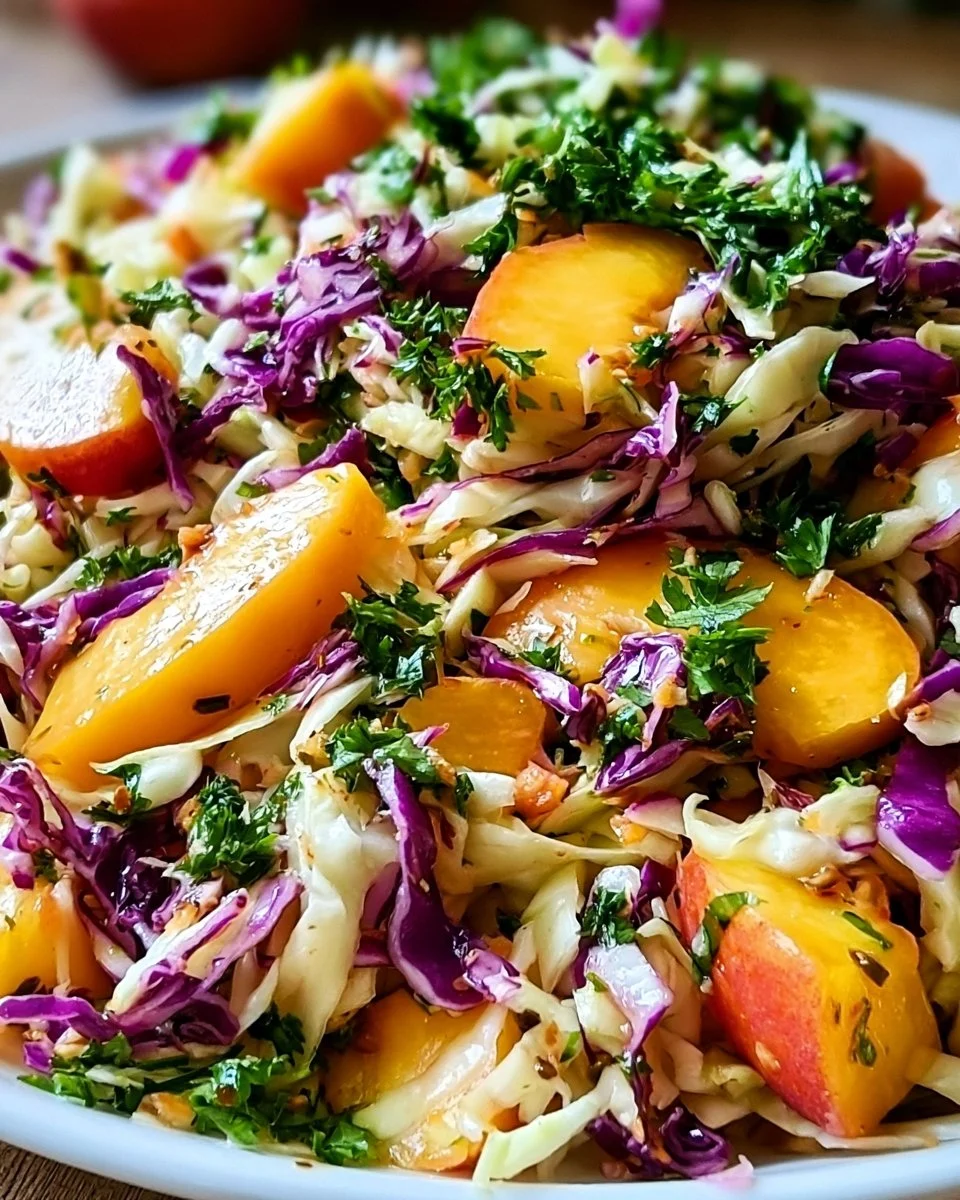 Sommerkrautsalat mit Pfirsichen