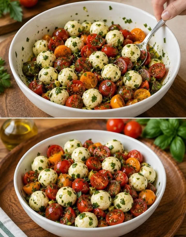 Italienischer Tomatensalat mit Mozzarella