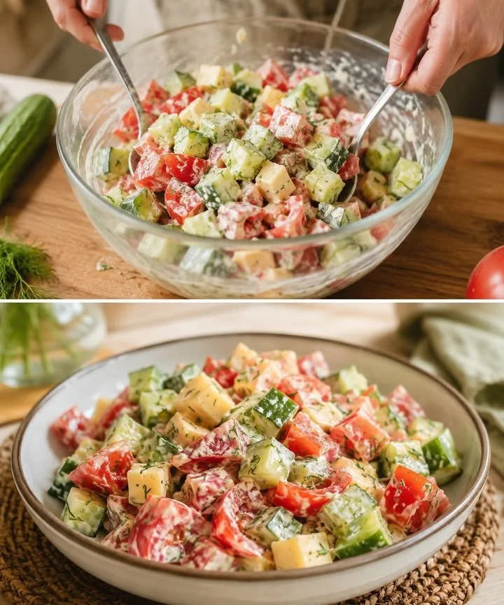 Tomatensalat mit Käse