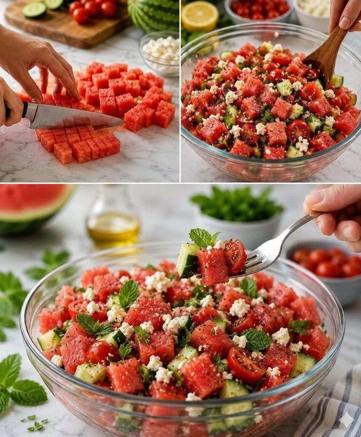 Wassermelonen-Feta-Salat